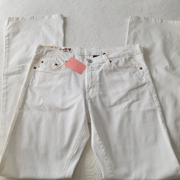 NWT Red Engine white flared boot cut jeans size 31 size 10 - Picture 5 of 11